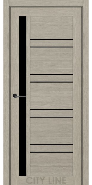 Межкомнатные двери CityLine Express MILFORD korfad-express-milford-koton-bez-bravo-collection-s-cernym-steklom